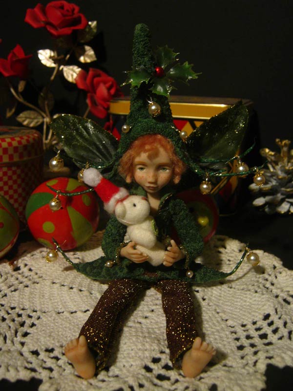 Ooak Posable Fairy Tale Noel e Orsetto